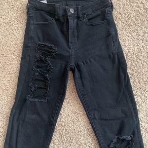 American Eagle black high rise jeans